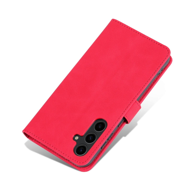 For Samsung Galaxy S24 5G AZNS Skin Feel Calf Texture Flip Leather Phone Case(Red) - Galaxy S24 5G Cases by AZNS | Online Shopping South Africa | PMC Jewellery | Buy Now Pay Later Mobicred