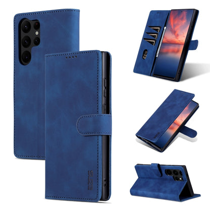 For Samsung Galaxy S24 Ultra 5G AZNS Skin Feel Calf Texture Flip Leather Phone Case(Blue) - Galaxy S24 Ultra 5G Cases by AZNS | Online Shopping South Africa | PMC Jewellery | Buy Now Pay Later Mobicred