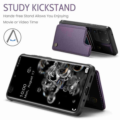 For Samsung Galaxy S20 Ultra CaseMe C22 Card Slots Holder RFID Anti-theft Phone Case(Purple) - Galaxy Phone Cases by CaseMe | Online Shopping South Africa | PMC Jewellery | Buy Now Pay Later Mobicred