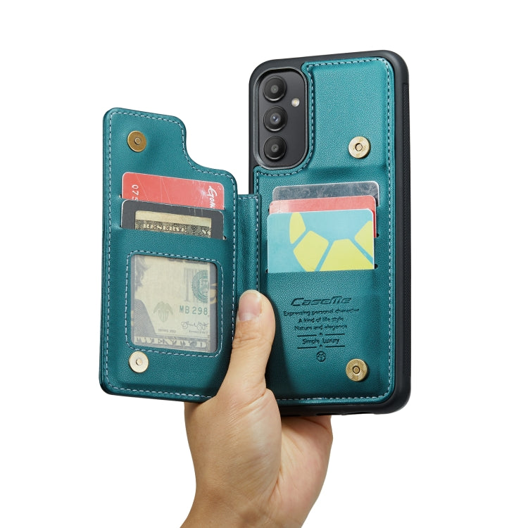 For Samsung Galaxy A13 5G CaseMe C22 Card Slots Holder RFID Anti-theft Phone Case(Blue Green) - Galaxy Phone Cases by CaseMe | Online Shopping South Africa | PMC Jewellery | Buy Now Pay Later Mobicred