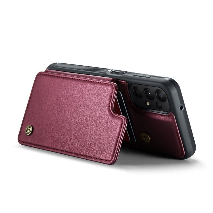 For Samsung Galaxy A13 4G CaseMe C22 Card Slots Holder RFID Anti-theft Phone Case(Wine Red) - Galaxy Phone Cases by CaseMe | Online Shopping South Africa | PMC Jewellery | Buy Now Pay Later Mobicred