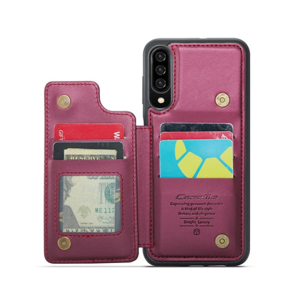 For Samsung Galaxy A30s/A50s/A50 CaseMe C22 Card Slots Holder RFID Anti-theft Phone Case(Wine Red) - Galaxy Phone Cases by CaseMe | Online Shopping South Africa | PMC Jewellery | Buy Now Pay Later Mobicred