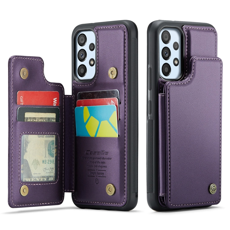 For Samsung Galaxy A53 5G CaseMe C22 Card Slots Holder RFID Anti-theft Phone Case(Purple) - Galaxy Phone Cases by CaseMe | Online Shopping South Africa | PMC Jewellery | Buy Now Pay Later Mobicred