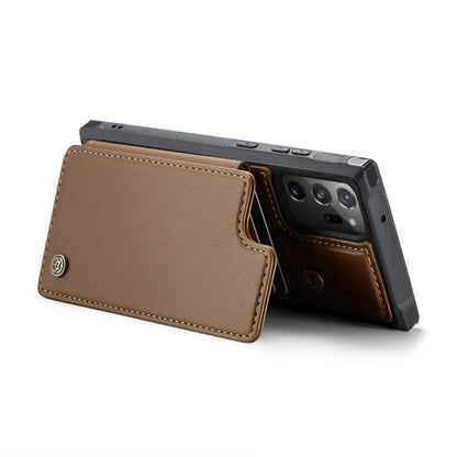 For Samsung Galaxy Note20 Ultra CaseMe C22 Card Slots Holder RFID Anti-theft Phone Case(Brown) - Galaxy Note20 Ultra Cases by CaseMe | Online Shopping South Africa | PMC Jewellery | Buy Now Pay Later Mobicred