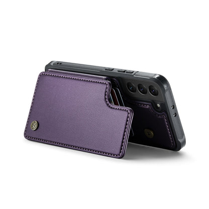 For Samsung Galaxy S21 5G CaseMe C22 Card Slots Holder RFID Anti-theft Phone Case(Purple) - Galaxy S21 5G Cases by CaseMe | Online Shopping South Africa | PMC Jewellery | Buy Now Pay Later Mobicred