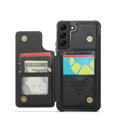 For Samsung Galaxy S21 5G CaseMe C22 Card Slots Holder RFID Anti-theft Phone Case(Black) - Galaxy S21 5G Cases by CaseMe | Online Shopping South Africa | PMC Jewellery | Buy Now Pay Later Mobicred