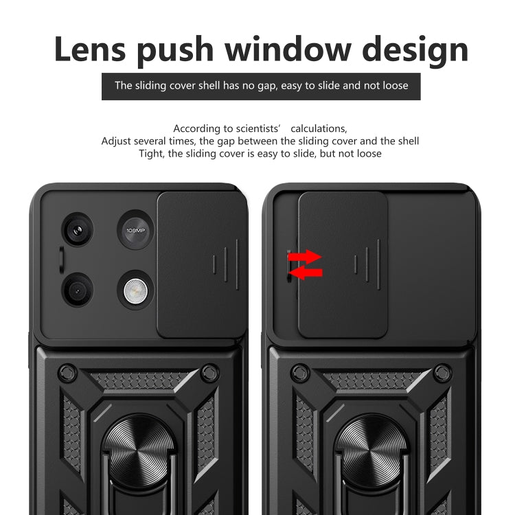 For Xiaomi Redmi Note 13 5G Sliding Camera Cover Design TPU Hybrid PC Phone Case(Red) - Xiaomi Cases by PMC TechLife | Online Shopping South Africa | PMC TechLife | Buy Now Pay Later Mobicred