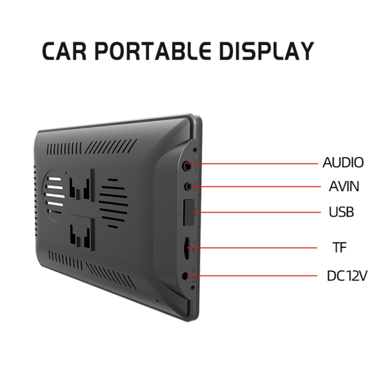 X70-1 Car 7 inch IPS Portable Smart Screen Wireless Screen Projection Carplay Android Auto(Black) - Car Monitor by PMC TechLife | Online Shopping South Africa | PMC TechLife | Buy Now Pay Later Mobicred