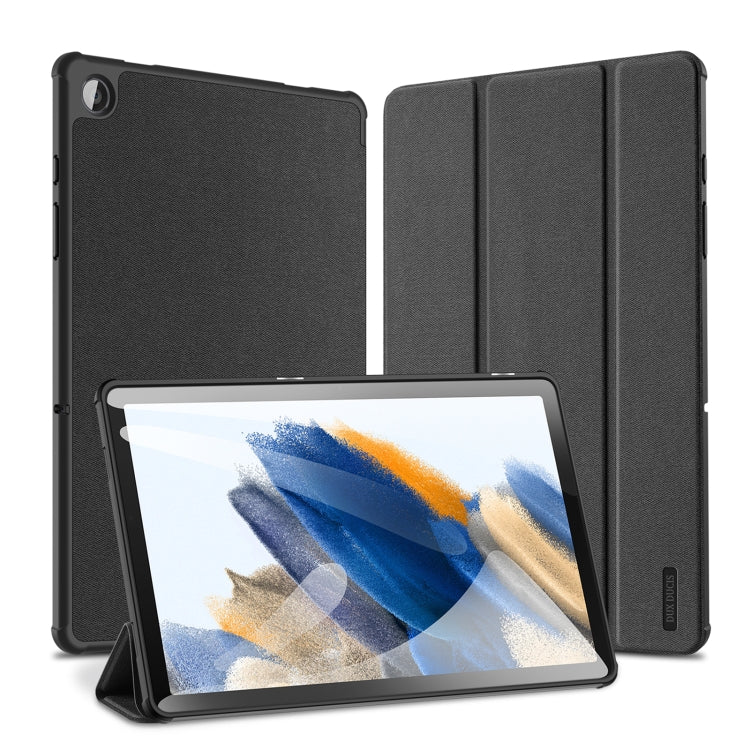 For Samsung Galaxy Tab A9+ DUX DUCIS Domo Series Magnetic Flip Leather Tablet Case(Black) - Galaxy Tab A9+ by DUX DUCIS | Online Shopping South Africa | PMC Jewellery | Buy Now Pay Later Mobicred