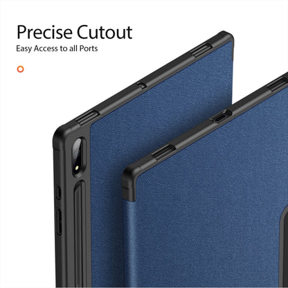 For Samsung Galaxy Tab S10 Ultra DUX DUCIS Domo Series Magnetic Flip Leather Tablet Case(Blue) - Tab S10 Ultra Cases by DUX DUCIS | Online Shopping South Africa | PMC Jewellery | Buy Now Pay Later Mobicred