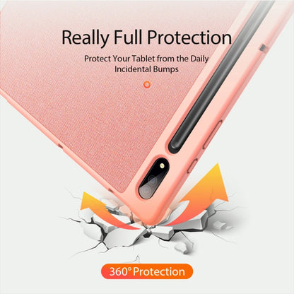 For Samsung Galaxy Tab S10 Ultra DUX DUCIS Domo Series Magnetic Flip Leather Tablet Case(Pink) - Tab S10 Ultra Cases by DUX DUCIS | Online Shopping South Africa | PMC Jewellery | Buy Now Pay Later Mobicred