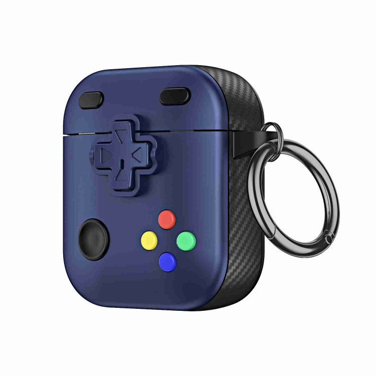 For AirPods 2 / 1 Game Console Shape Wireless Earphones Protective Case(Blue) - For AirPods 1/2 by PMC Jewellery | Online Shopping South Africa | PMC Jewellery | Buy Now Pay Later Mobicred