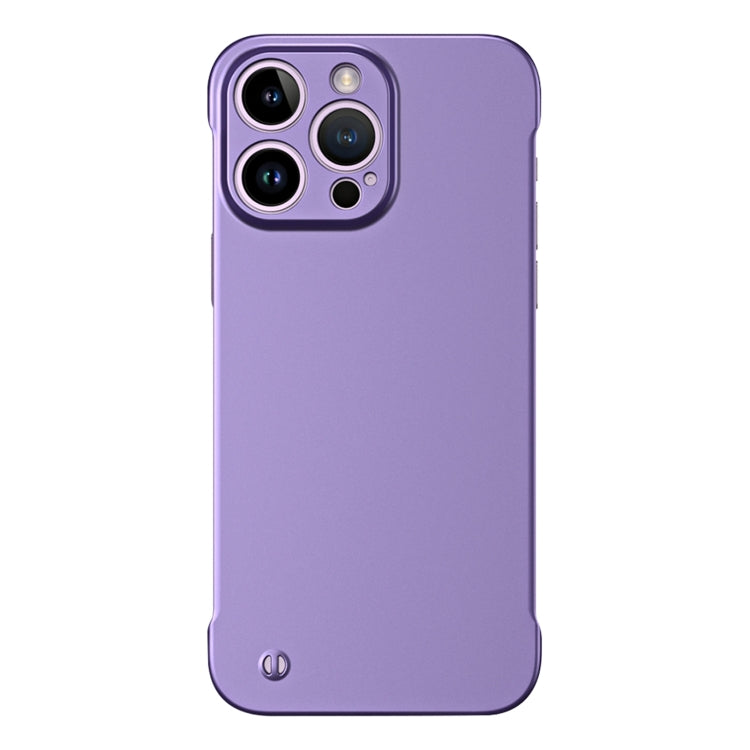 For iPhone 15 Pro Max Frameless Metallic Paint Hybrid PC Phone Case(Deep Purple) - iPhone 15 Pro Max Cases by PMC Jewellery | Online Shopping South Africa | PMC Jewellery | Buy Now Pay Later Mobicred