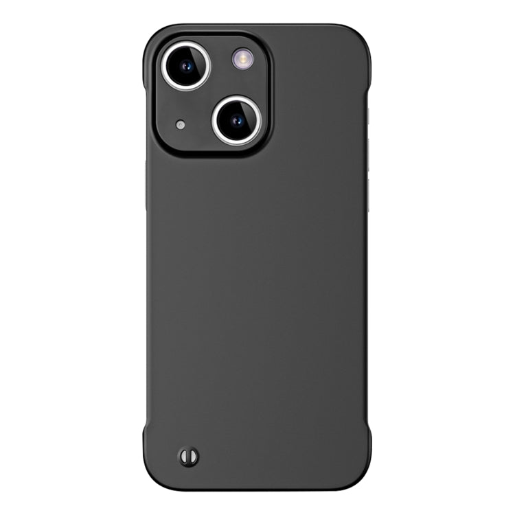 For iPhone 15 Plus Frameless Metallic Paint Hybrid PC Phone Case(Matte Black) - iPhone 15 Plus Cases by PMC Jewellery | Online Shopping South Africa | PMC Jewellery | Buy Now Pay Later Mobicred