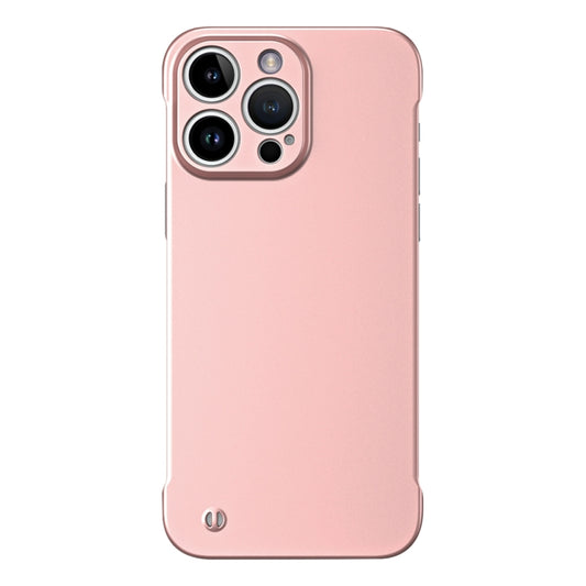 For iPhone 14 Pro Max Frameless Metallic Paint Hybrid PC Phone Case(Rose Gold) - iPhone 14 Pro Max Cases by PMC Jewellery | Online Shopping South Africa | PMC Jewellery | Buy Now Pay Later Mobicred