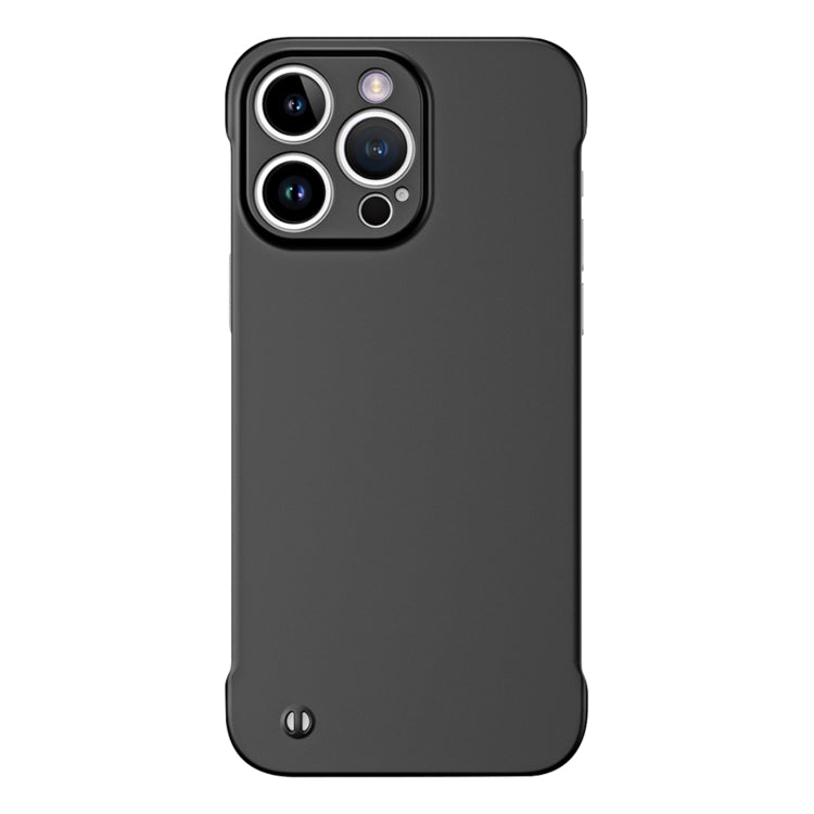 For iPhone 13 Pro Max Frameless Metallic Paint Hybrid PC Phone Case(Matte Black) - iPhone 13 Pro Max Cases by PMC Jewellery | Online Shopping South Africa | PMC Jewellery | Buy Now Pay Later Mobicred