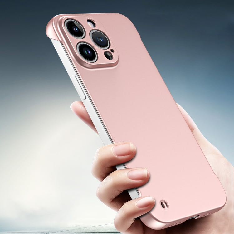 For iPhone 13 Pro Frameless Metallic Paint Hybrid PC Phone Case(Rose Gold) - iPhone 13 Pro Cases by PMC Jewellery | Online Shopping South Africa | PMC Jewellery | Buy Now Pay Later Mobicred