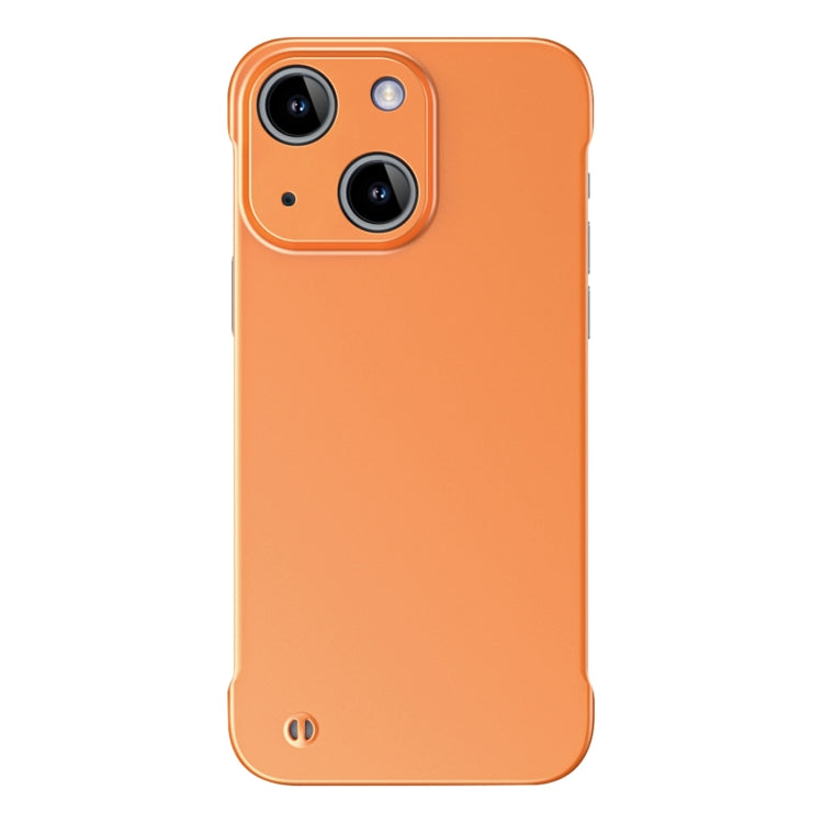 For iPhone 13 mini Frameless Metallic Paint Hybrid PC Phone Case(Orange) - iPhone 13 mini Cases by PMC Jewellery | Online Shopping South Africa | PMC Jewellery | Buy Now Pay Later Mobicred