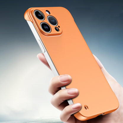 For iPhone 11 Pro Frameless Metallic Paint Hybrid PC Phone Case(Orange) - iPhone 11 Pro Cases by PMC Jewellery | Online Shopping South Africa | PMC Jewellery | Buy Now Pay Later Mobicred