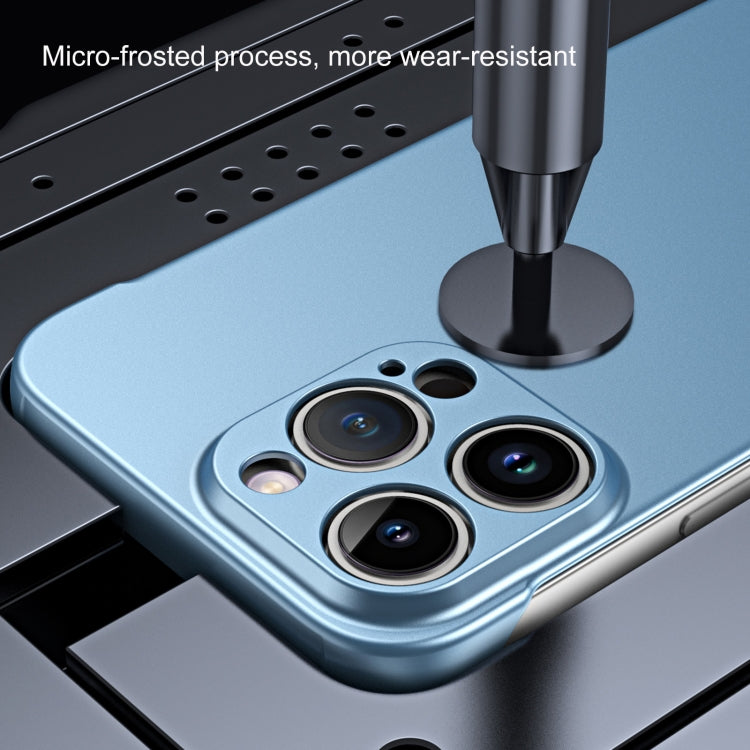 For iPhone 14 Pro Max Frameless Metallic Paint Hybrid PC Phone Case(Orange) - free shipping - PMC Jewellery - Order now!