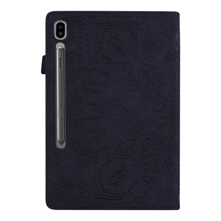 For Samsung Galaxy Tab S9 FE+ Calf Texture Embossed Leather Tablet Case(Black) - Galaxy Tab S9 FE+ by PMC Jewellery | Online Shopping South Africa | PMC Jewellery | Buy Now Pay Later Mobicred