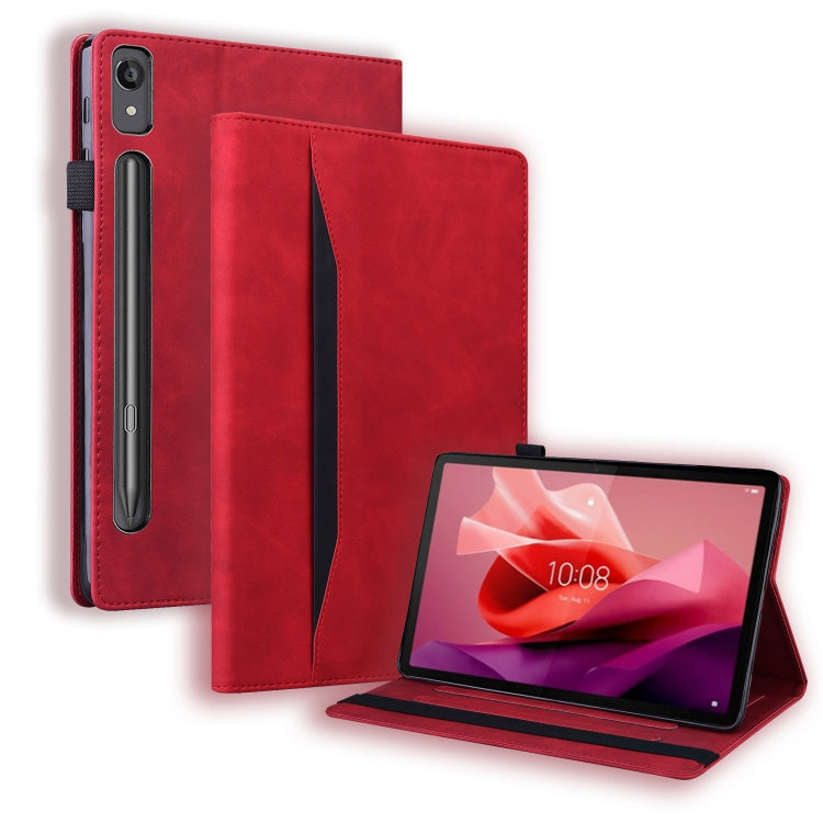 For Lenovo Tab P12 12.7 Splicing Shockproof Leather Tablet Case(Red) - Lenovo by PMC TechLife | Online Shopping South Africa | PMC TechLife | Buy Now Pay Later Mobicred