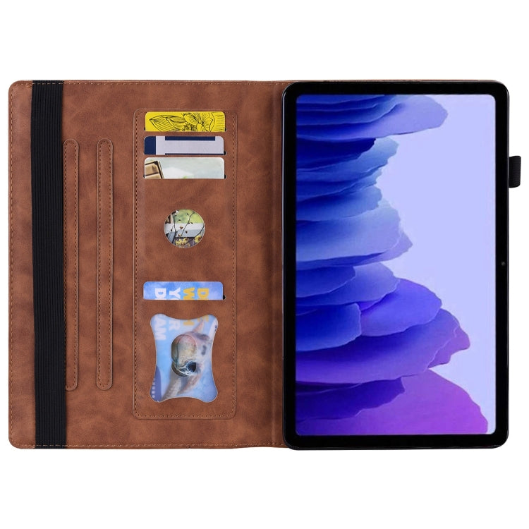 For Lenovo Tab P12 12.7 Splicing Shockproof Leather Tablet Case(Brown) - Lenovo by PMC TechLife | Online Shopping South Africa | PMC TechLife | Buy Now Pay Later Mobicred