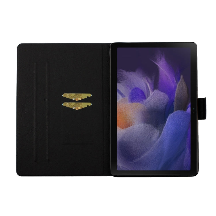 For Samsung Galaxy Tab A9+ Flower Pattern Horizontal Flip PU Tablet Case with Sleep / Wake-up Function(Small Floral) - Galaxy Tab A9 by PMC TechLife | Online Shopping South Africa | PMC TechLife