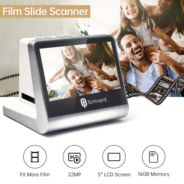 Tonivent TON170 22 Mega Pixels 5 inch HD Screen Film Scanner(AU Plug) - Portable Scanner by PMC TechLife | Online Shopping South Africa | PMC TechLife | Buy Now Pay Later Mobicred