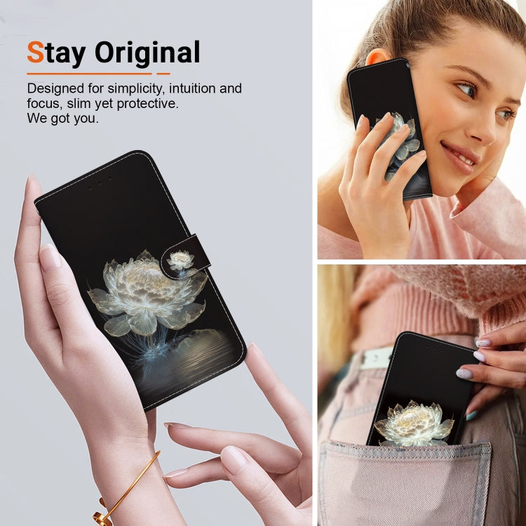 For Google Pixel 9 Crystal Texture Colored Drawing Leather Phone Case(Crystal Peony) - Google Cases by PMC TechLife | Online Shopping South Africa | PMC TechLife | Buy Now Pay Later Mobicred