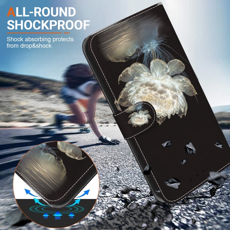 For Google Pixel 9 Crystal Texture Colored Drawing Leather Phone Case(Crystal Peony) - Google Cases by PMC TechLife | Online Shopping South Africa | PMC TechLife | Buy Now Pay Later Mobicred