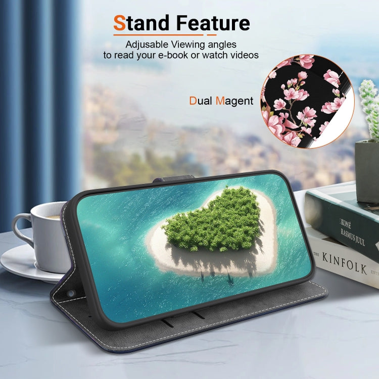 For Google Pixel 9 Crystal Texture Colored Drawing Leather Phone Case(Plum Bossom) - Google Cases by PMC TechLife | Online Shopping South Africa | PMC TechLife | Buy Now Pay Later Mobicred