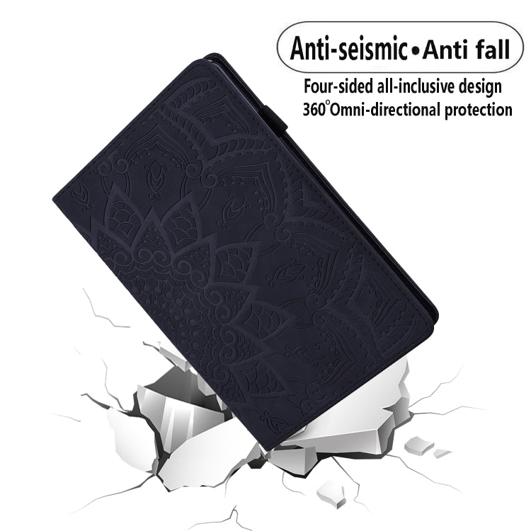 For Lenovo Tab P12 12.7 Calf Texture Embossed Leather Tablet Case(Black) - Lenovo by PMC TechLife | Online Shopping South Africa | PMC TechLife | Buy Now Pay Later Mobicred