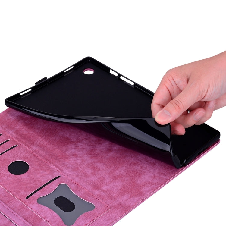 For iPad Pro 11 2024 Cartoon Sakura Cat Embossed Smart Leather Tablet Case(Rose Red) - free shipping - PMC TechLife - Order now!