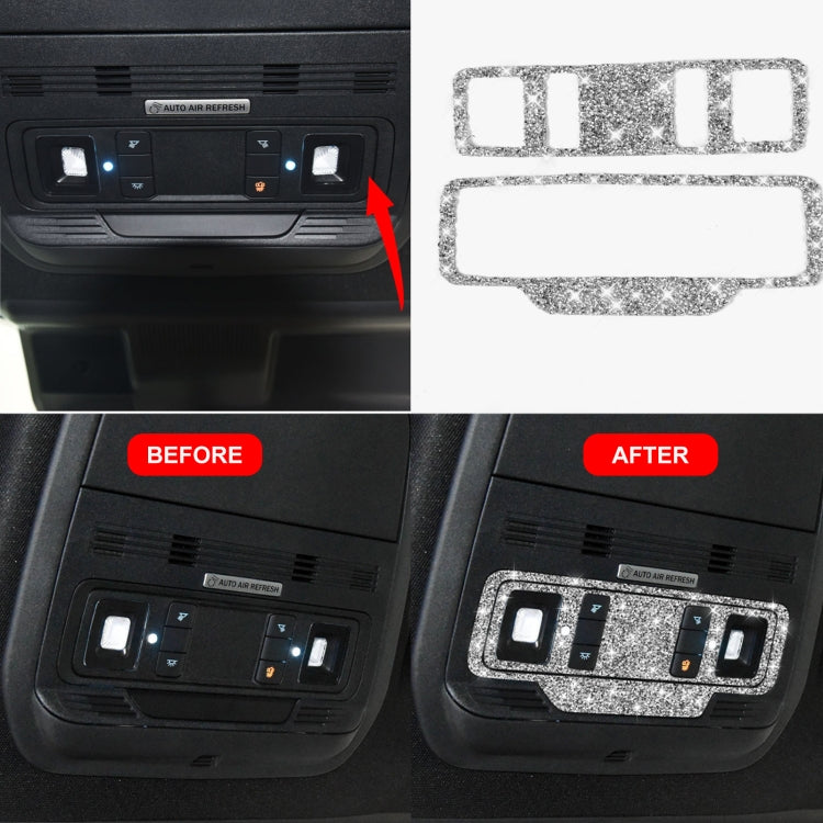 For Ford Mustang Mach E 2021 Car Reading Light Button Diamond Decorative Sticker - Car Interior Mouldings by PMC TechLife | Online Shopping South Africa | PMC TechLife | Buy Now Pay Later Mobicred