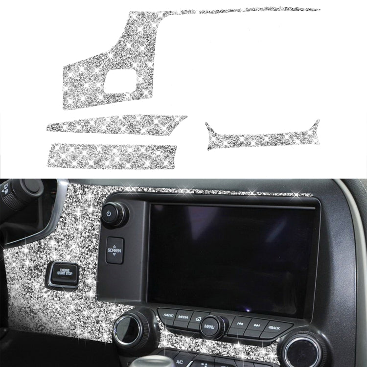 For Chevrolet Corvette C7 2014-2019 4 in 1 Car Central Control Panel Diamond Decorative Sticker, Left Drive - Car Interior Mouldings by PMC TechLife | Online Shopping South Africa | PMC TechLife | Buy Now Pay Later Mobicred