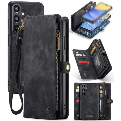 For Samsung Galaxy A15 5G CaseMe 008 Multifunctional Zipper Wallet Leather Phone Case with Lanyard(Black) - Galaxy Phone Cases by CaseMe | Online Shopping South Africa | PMC Jewellery | Buy Now Pay Later Mobicred