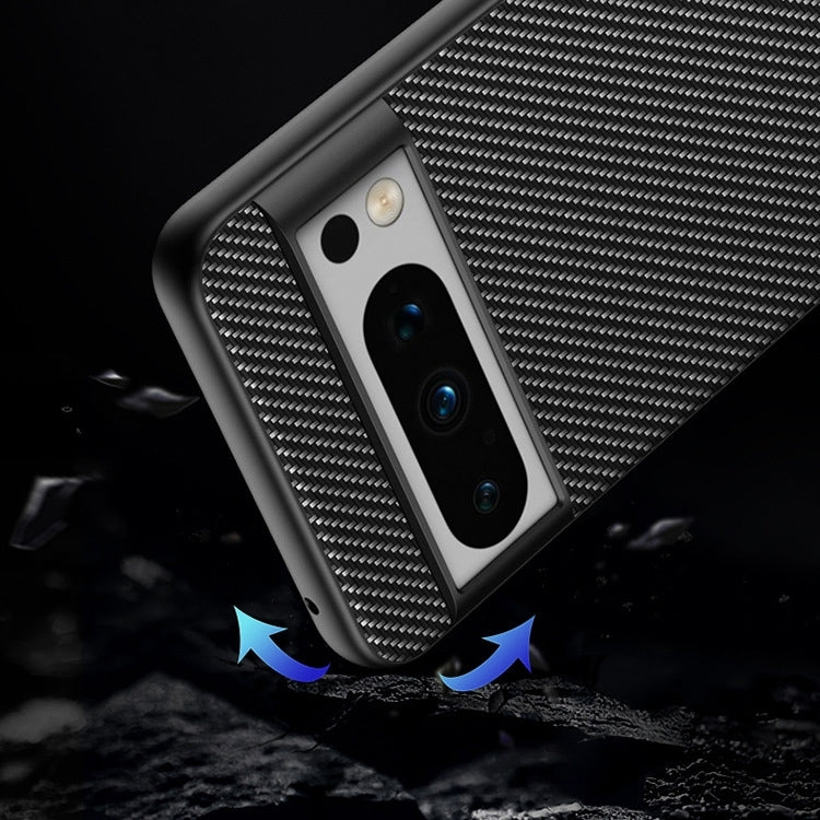 For Google Pixel 9 Ultra-thin Carbon Fiber Texture Printing Phone Case(Black Yellow) - Google Cases by PMC TechLife | Online Shopping South Africa | PMC TechLife | Buy Now Pay Later Mobicred