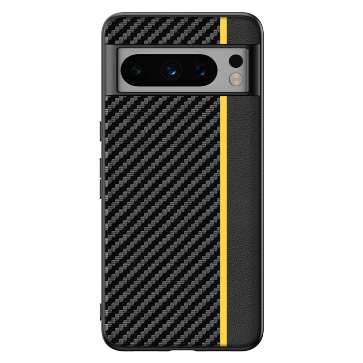 For Google Pixel 9 Pro Ultra-thin Carbon Fiber Texture Printing Phone Case(Black Yellow) - Google Cases by PMC Jewellery | Online Shopping South Africa | PMC Jewellery | Buy Now Pay Later Mobicred