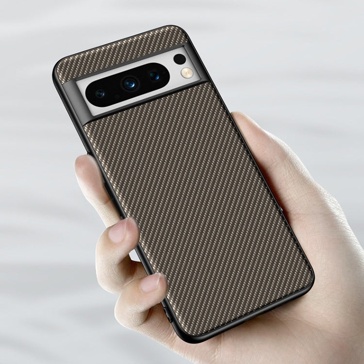 For Google Pixel 9 Pro Ultra-thin Carbon Fiber Texture Printing Phone Case(Black Yellow) - Google Cases by PMC TechLife | Online Shopping South Africa | PMC TechLife | Buy Now Pay Later Mobicred
