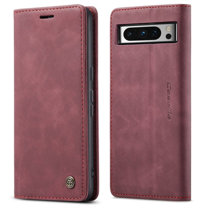 For Google Pixel 8 Pro CaseMe 013 Multifunctional Horizontal Flip Leather Phone Case(Wine Red) - Google Cases by CaseMe | Online Shopping South Africa | PMC Jewellery | Buy Now Pay Later Mobicred