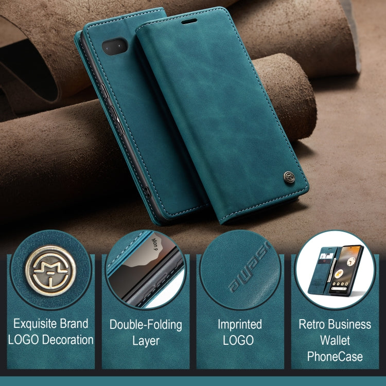 For Google Pixel 6A CaseMe 013 Multifunctional Horizontal Flip Leather Phone Case(Blue) - Google Cases by CaseMe | Online Shopping South Africa | PMC Jewellery | Buy Now Pay Later Mobicred