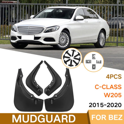 For Mercedes-Benz C-Class W205 2015-2020 4pcs/Set Car Auto Soft Plastic Splash Flaps Fender Guard - Mudguards by PMC Jewellery | Online Shopping South Africa | PMC Jewellery | Buy Now Pay Later Mobicred