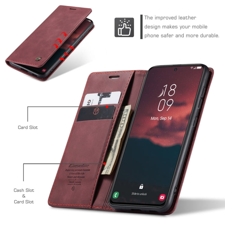 For Samsung Galaxy S24 5G CaseMe 013 Multifunctional Horizontal Flip Leather Phone Case(Wine Red) - Galaxy S24 5G Cases by CaseMe | Online Shopping South Africa | PMC Jewellery | Buy Now Pay Later Mobicred