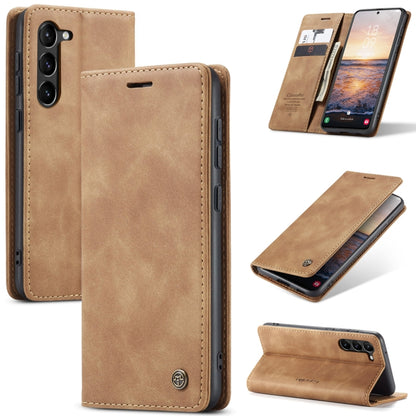 For Samsung Galaxy S24+ 5G CaseMe 013 Multifunctional Horizontal Flip Leather Phone Case(Brown) - Galaxy S24+ 5G Cases by CaseMe | Online Shopping South Africa | PMC Jewellery | Buy Now Pay Later Mobicred