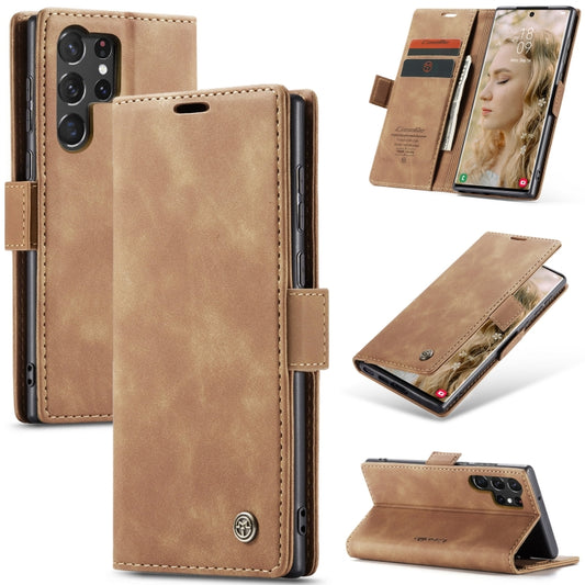 ForSamsung Galaxy S24 Ultra 5G CaseMe 013 Multifunctional Horizontal Flip Leather Phone Case(Brown) - Galaxy S24 Ultra 5G Cases by CaseMe | Online Shopping South Africa | PMC Jewellery | Buy Now Pay Later Mobicred