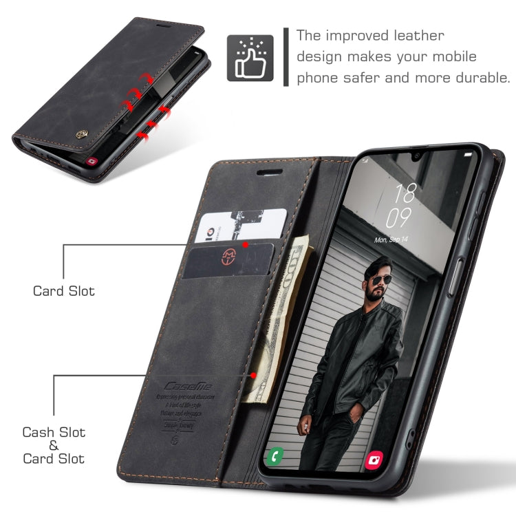 For Samsung Galaxy A15 5G CaseMe 013 Multifunctional Horizontal Flip Leather Phone Case(Black) - Galaxy Phone Cases by CaseMe | Online Shopping South Africa | PMC Jewellery | Buy Now Pay Later Mobicred