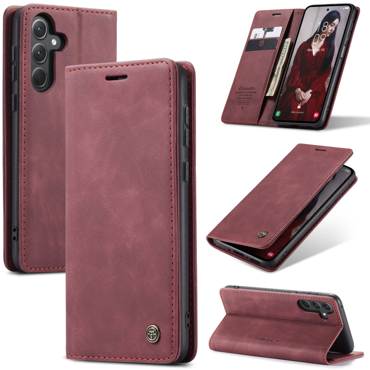 For Samsung Galaxy A35 5G CaseMe 013 Multifunctional Horizontal Flip Leather Phone Case(Wine Red) - Galaxy Phone Cases by CaseMe | Online Shopping South Africa | PMC Jewellery | Buy Now Pay Later Mobicred