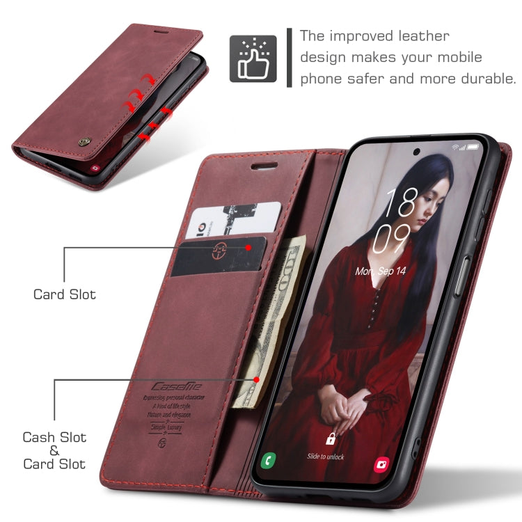 For Samsung Galaxy A55 5G CaseMe 013 Multifunctional Horizontal Flip Leather Phone Case(Wine Red) - Galaxy Phone Cases by CaseMe | Online Shopping South Africa | PMC Jewellery | Buy Now Pay Later Mobicred