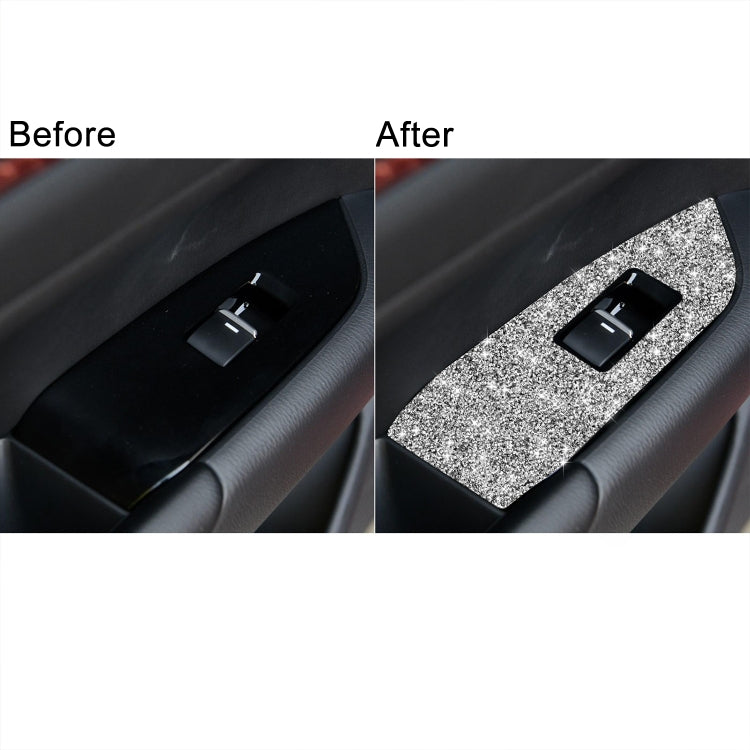 For Mazda CX-5 2017-2018 Car Window Button Panel Diamond Decorative Sticker, Left Drive - Car Interior Mouldings by PMC TechLife | Online Shopping South Africa | PMC TechLife | Buy Now Pay Later Mobicred